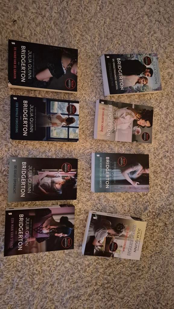 Bridgerton boeken serie Julia Quinn (8 delen), Boeken, Ophalen of Verzenden, Gelezen, Julia Quinn, Nederland