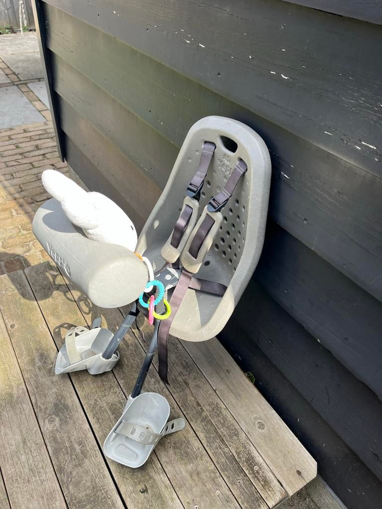 Yepp Fietszitje Voorop met Windscherm en Nijntje Kussen, Ophalen, Gebruikt, Voetsteuntjes, Voorzitje