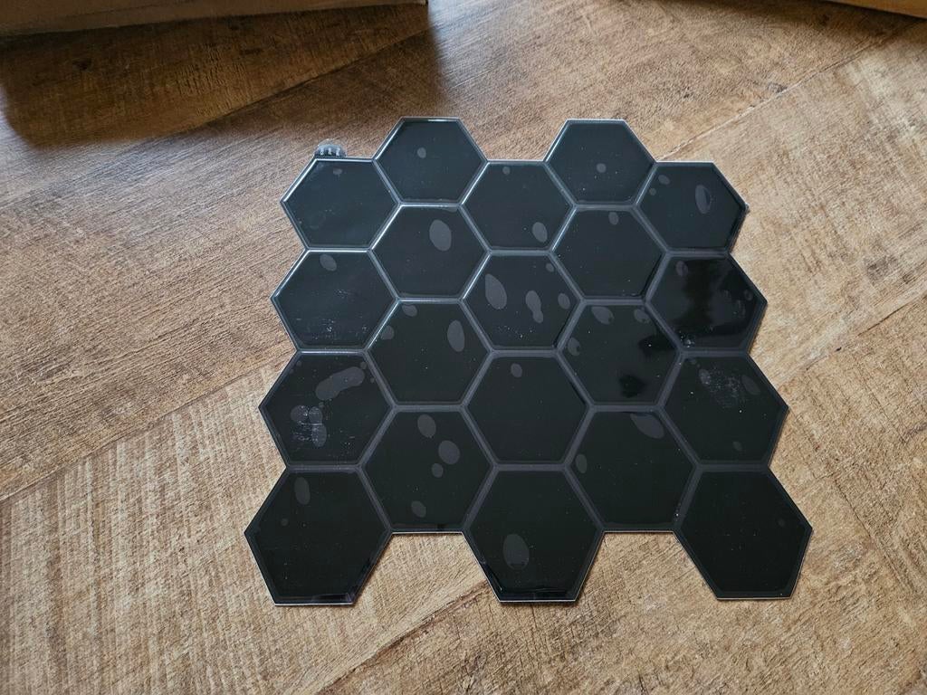 Zelfklevende tegels / steenstrips - Zwart hexagon, Minder dan 50 cm, Zwart, Nieuw, Ophalen of Verzenden