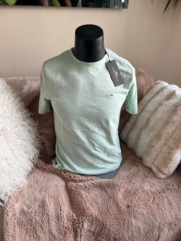 Nieuw Fynch Hatton T-shirt - Mintgroen - Maat M, Verzenden, Nieuw, Maat 46 (S) of kleiner, Groen