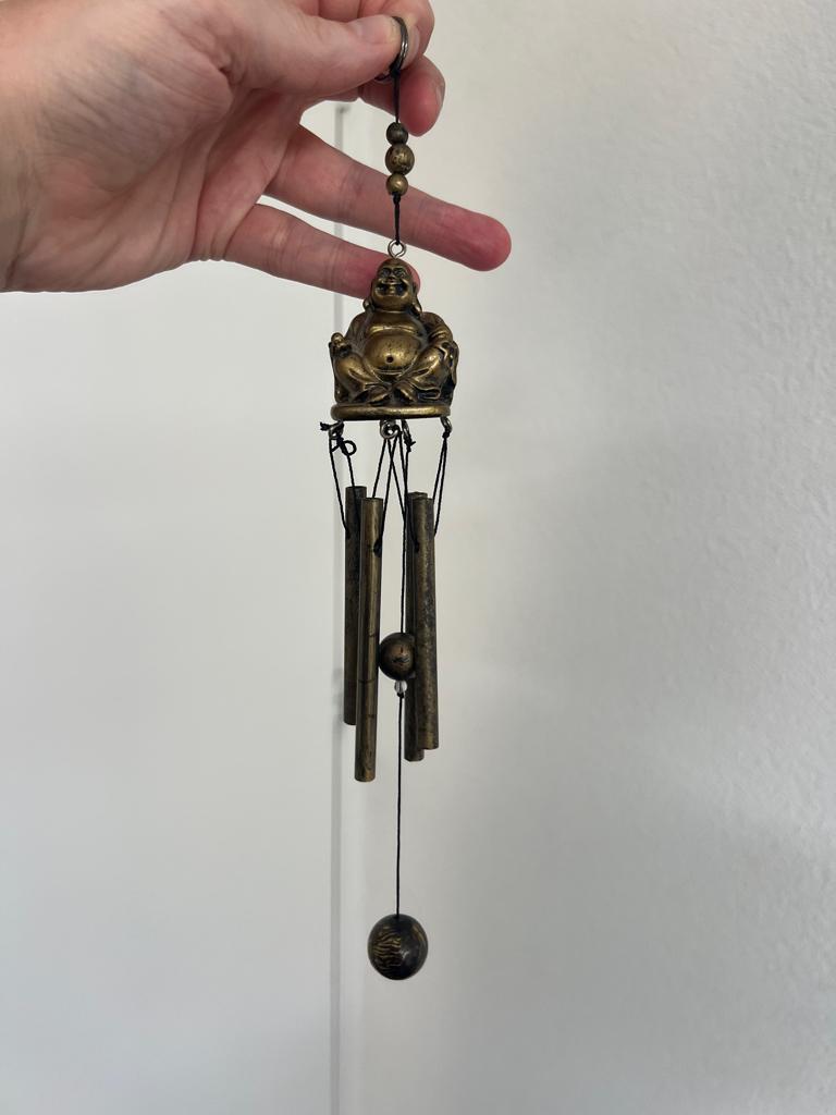 Boeddha bel windgong metaal chinese keizer dikbuik, Verburgt Vintage, Ophalen of Verzenden, Schipluidenlaan 20 5035KJ Tilburg