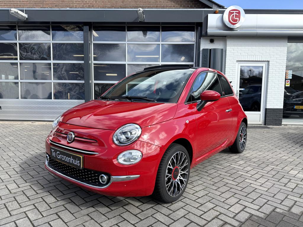 Fiat 500C RED Dolcevita 1.0 Hybrid Cabrio (bj 2024), Stof, Gebruikt, Zwart, Cabriolet