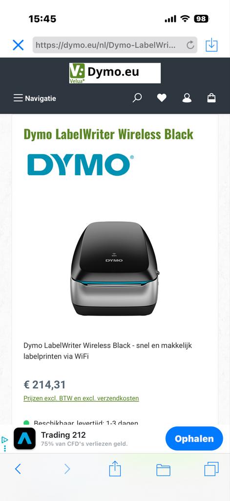 Dymo LabelWriter Wireless: Draadloos labelen via wifi, Computers en Software, Labelprinters, Ophalen of Verzenden, Nieuw, Etiket