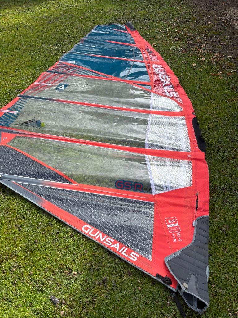 Surfzeil Gunsails gs-r  6.0 meter, Ophalen, Zo goed als nieuw, Zeil, 5 tot 7 m²