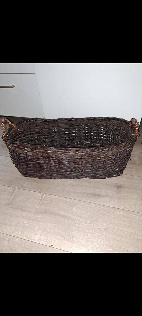 Mooie super grote stevige rieten mand zgan, Ophalen, Zo goed als nieuw