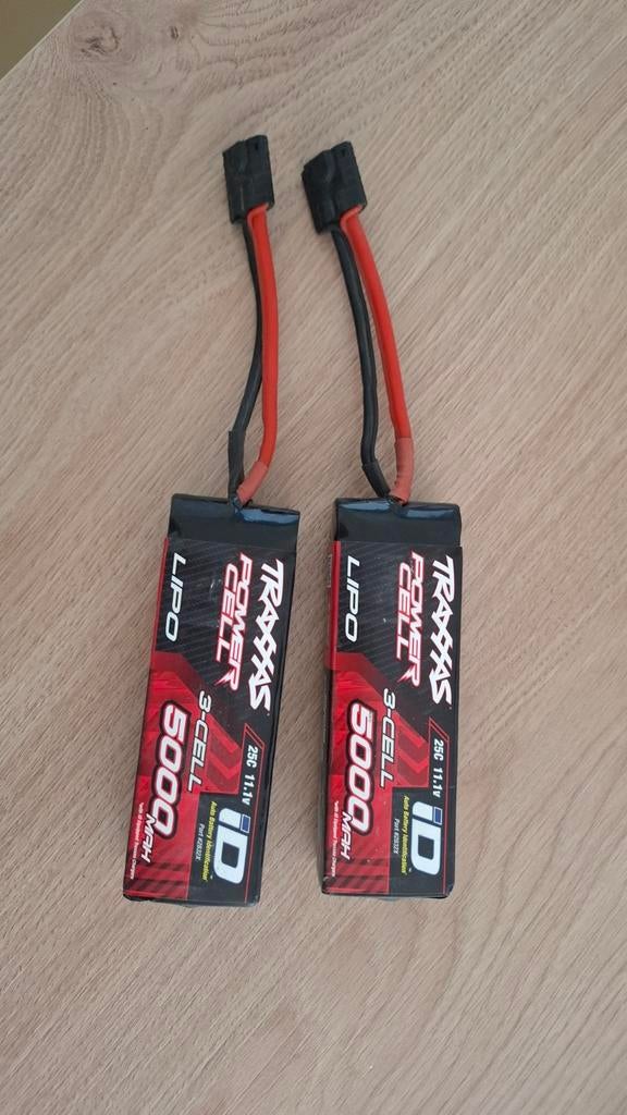 Traxxas 11.1v 5000mah 25c lipo 2x, Ophalen of Verzenden