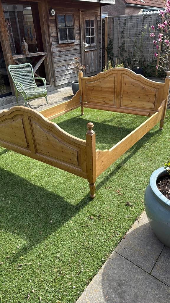 Grenen bedombouw, Antiek en Kunst, Antiek | Meubels | Bedden, Ophalen of Verzenden