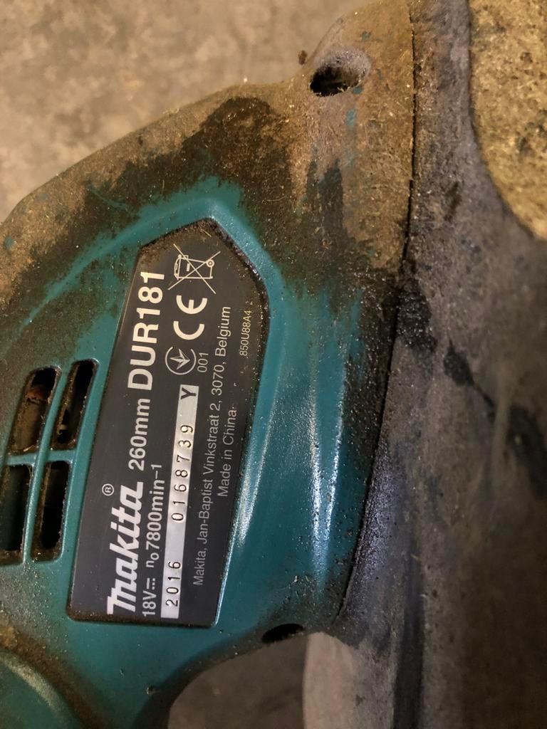 Makita kantenmaaier DUR181, Ophalen of Verzenden, Gebruikt, 10 tot 30 cm, Accu