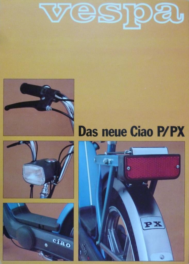 Folder VESPA Das neue Ciao P/ PX 1981, Ophalen of Verzenden, Nieuw