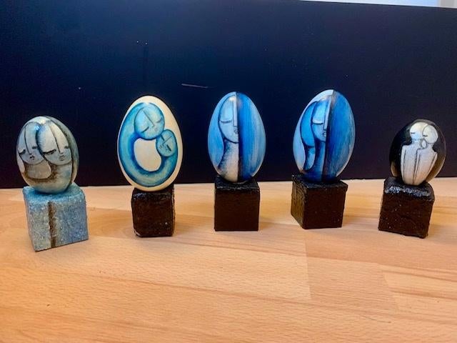 Kunst beschilderde eieren, Antiek en Kunst, Kunst | Overige Kunst, Ophalen of Verzenden