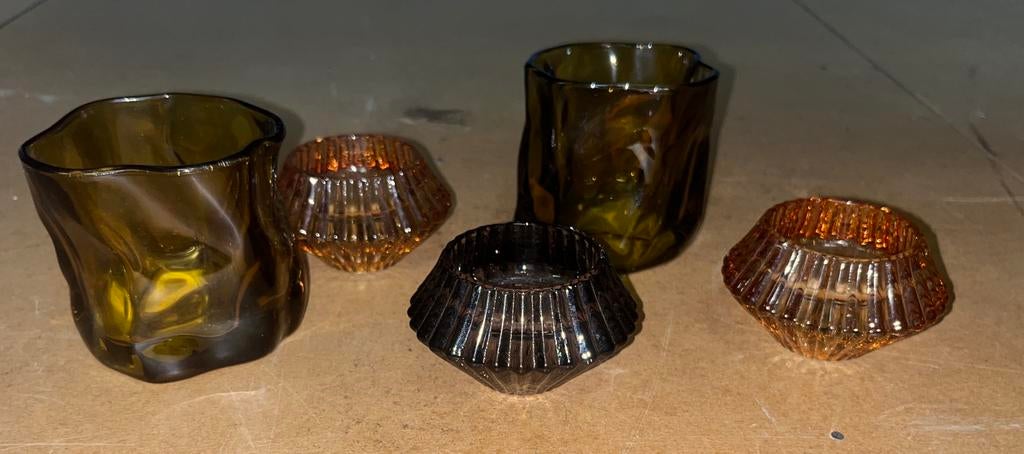 Gratis waxinelichthouders., Ophalen, Gebruikt, Hout