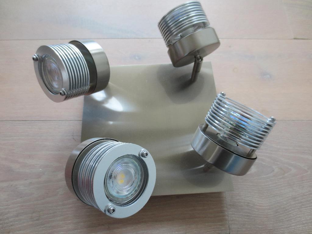 Freelight vierkant plafondspot met LED lichtbron, Ophalen of Verzenden, Zo goed als nieuw, Glas, Modern