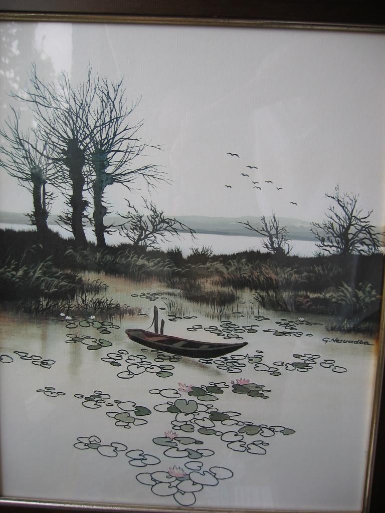 Gerhard Neswadba Waterlandschap / schitterend kunstwerk, Ophalen