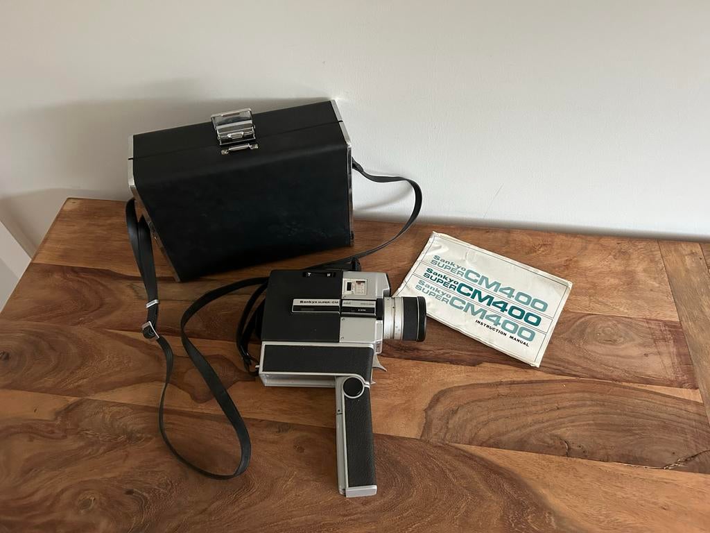 Sankyo Super CM400 Super 8 camera met koffer en handleiding, Ophalen of Verzenden, 8mm, Camera