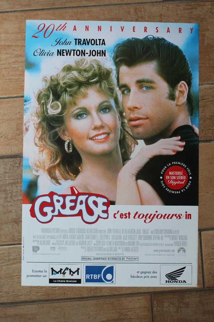 filmaffiche Grease John Travolta filmposter, Verzamelen, Rechthoekig Staand, Ophalen of Verzenden, Zo goed als nieuw, A1 t/m A3