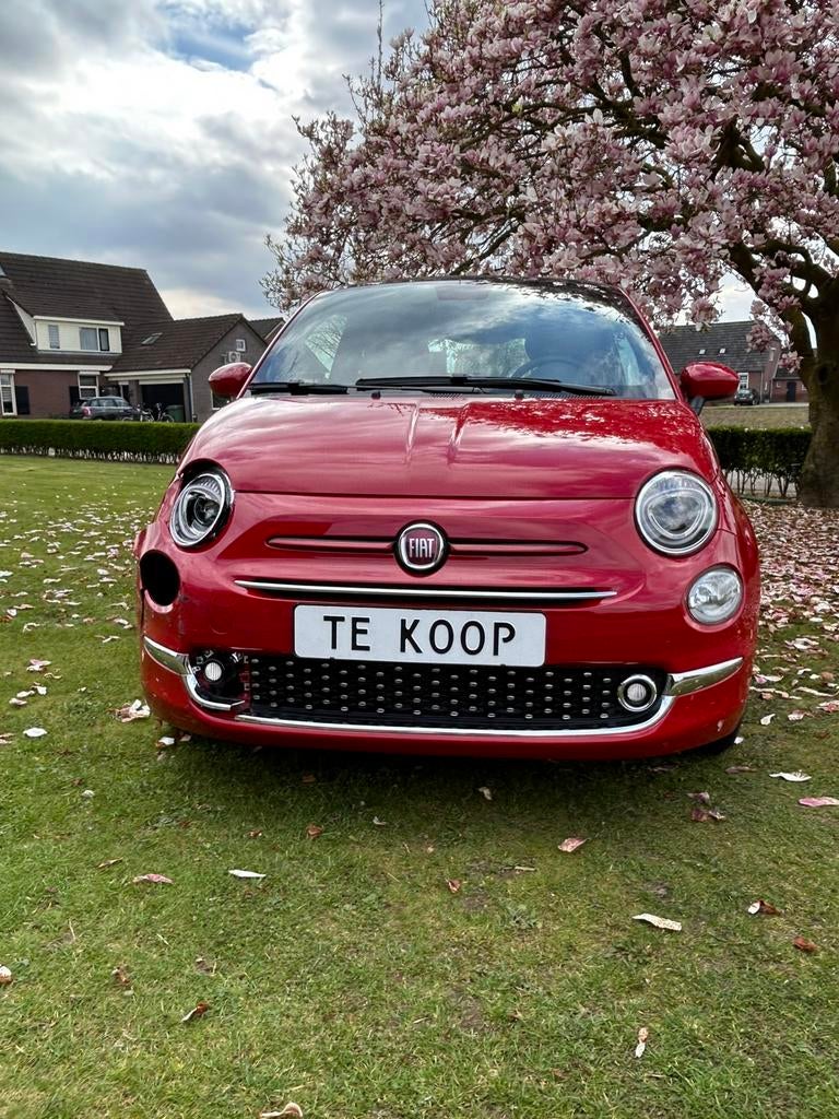 Fiat 500 KM: 23000 Red uitvoering bouwjaar 27-12-2023, Auto diversen, Schadeauto's, Ophalen, Overige carrosserieën, Handgeschakeld