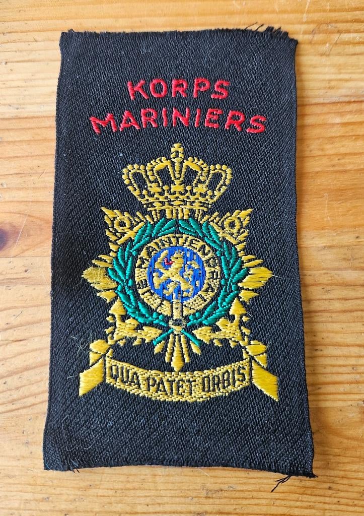 Mouwembleem Korps Mariniers, Ophalen of Verzenden, Marine, Nederland, Embleem of Badge