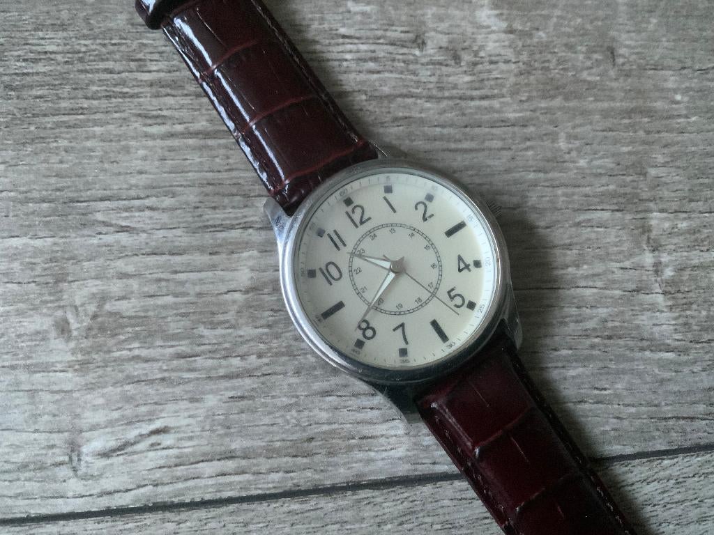 Elegant H&M Heren Horloge - Herenhorloge, Ophalen of Verzenden, Zo goed als nieuw, Zwart, Android