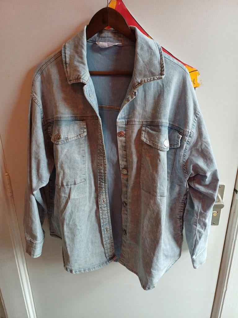 Maat 40 dames spijker blouse, Kleding | Dames, Ophalen of Verzenden, Zo goed als nieuw, Maat 38/40 (M), Blauw