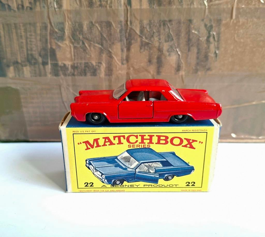 Matchbox 22 pontiac, Ophalen of Verzenden, Zo goed als nieuw, Auto, Matchbox