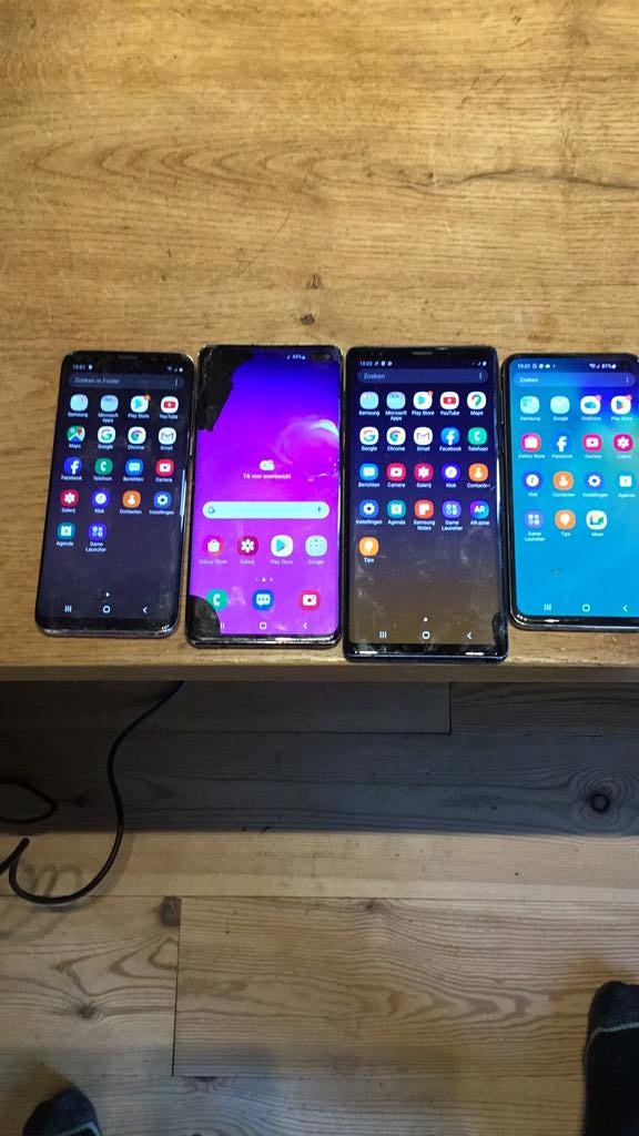 Partij Samsung Telefoons., Telecommunicatie, Gebruikt, Zwart, Ophalen of Verzenden, Galaxy S10