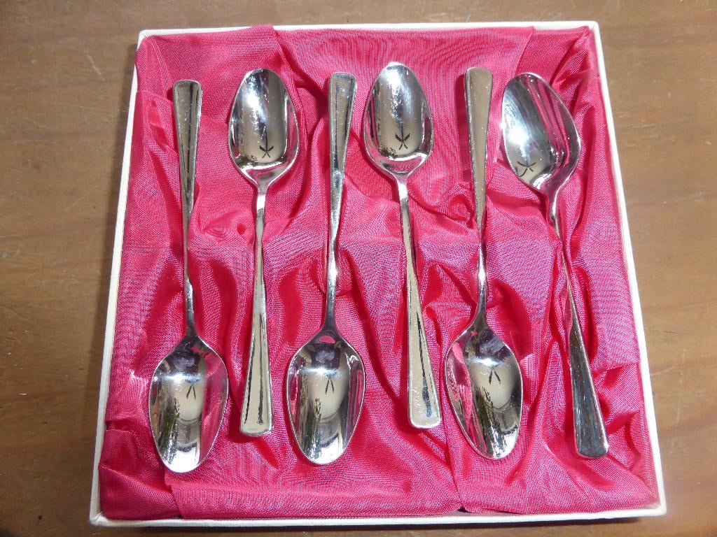 T.k. 6 Koffielepeltjes, Gero Zilduro., Ophalen of Verzenden, Zo goed als nieuw, Zilver, Los bestek