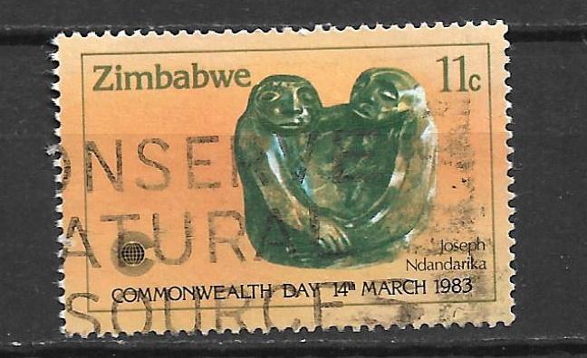 Zimbabwe 1983 Commonwealth Day sculpturen, Verzenden, Zimbabwe, Gestempeld