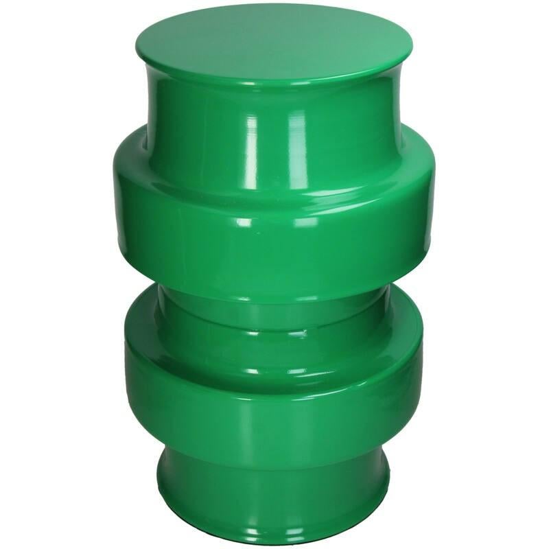 💐SPACE AGE KRUK - BIJZETTAFELTJE KNALGROEN, Huis en Inrichting, Minder dan 45 cm, Minder dan 55 cm, Gebruikt, Metaal of Aluminium