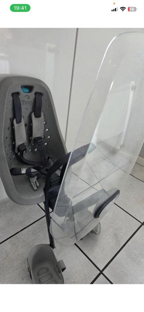 Yepp fietsstoeltje voor met windscherm en adapter, Fietsen en Brommers, Fietsaccessoires | Fietsstoeltjes, Ophalen of Verzenden