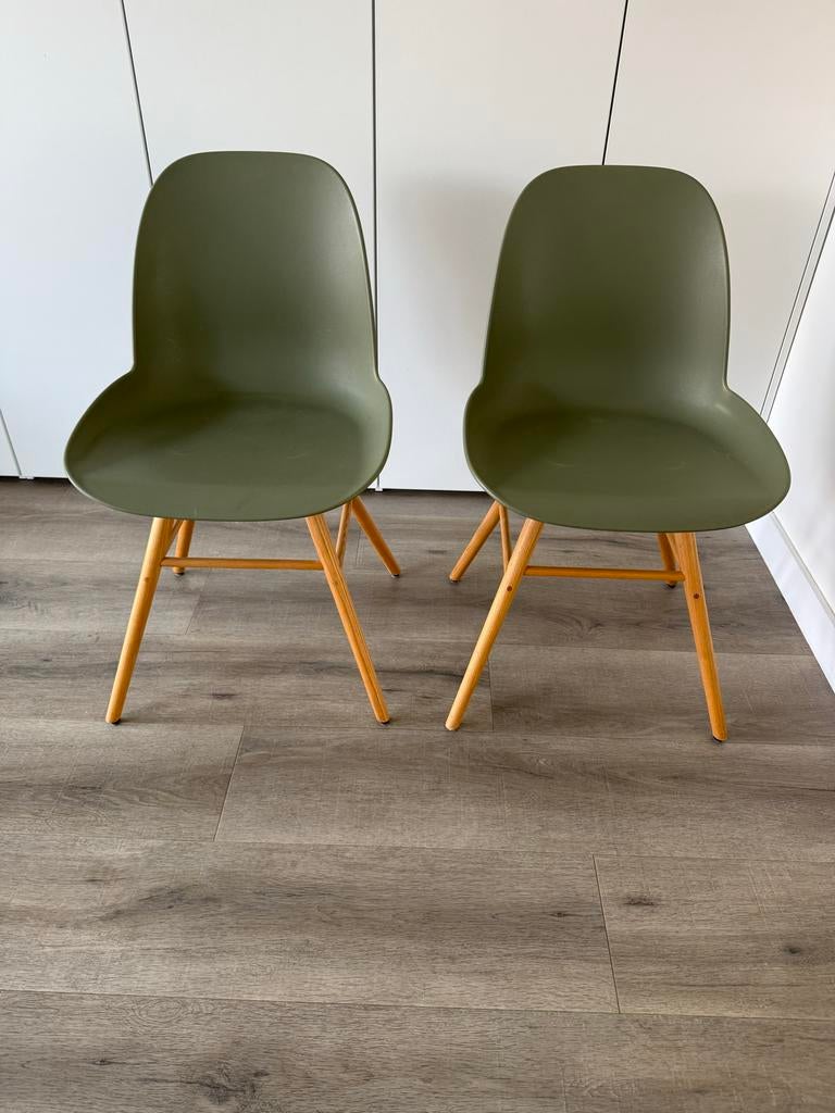 Zuiver Albert Kuip stoel - Groen origineel van Zuiver, Huis en Inrichting, Stoelen, Zo goed als nieuw, Twee, Kunststof, Overige kleuren
