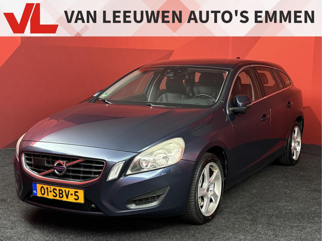 Volvo V60 2.0T Momentum | Leer | Automaat | Trekhaak | APK 0, Euro 5, Zwart, 4 cilinders, Blauw