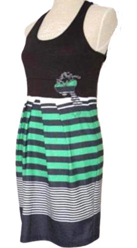 Desigual jurkje, jurk, groen/zwart, Mt. M, Kleding | Dames, Maat 38/40 (M), Verzenden, Zo goed als nieuw, Desigual
