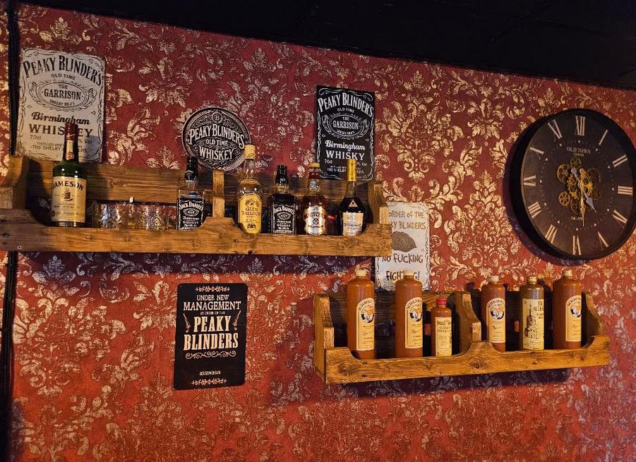 Houten flessenrek voor in de Mancave., 5 tot 15 flessen, Nieuw, Ophalen of Verzenden, Minder dan 50 cm