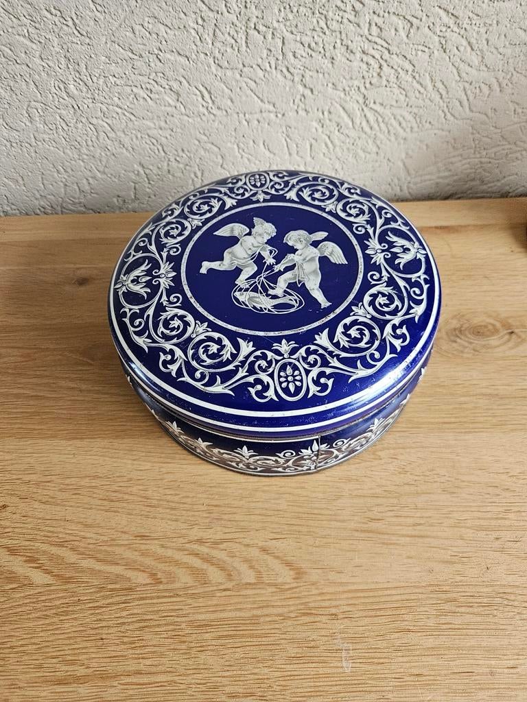 Koektrommel General Biscuits met Engeltjes, Antiek en Kunst, Curiosa en Brocante, Ophalen of Verzenden