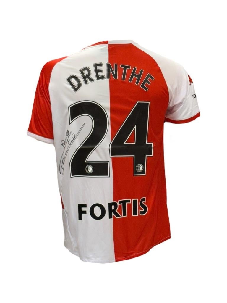 Royston Drenthe gesigneerd Feyenoord Retro Thuis shirt, Verzamelen, Sportartikelen en Voetbal, Soccersignings.nl, Shirt, Ophalen of Verzenden