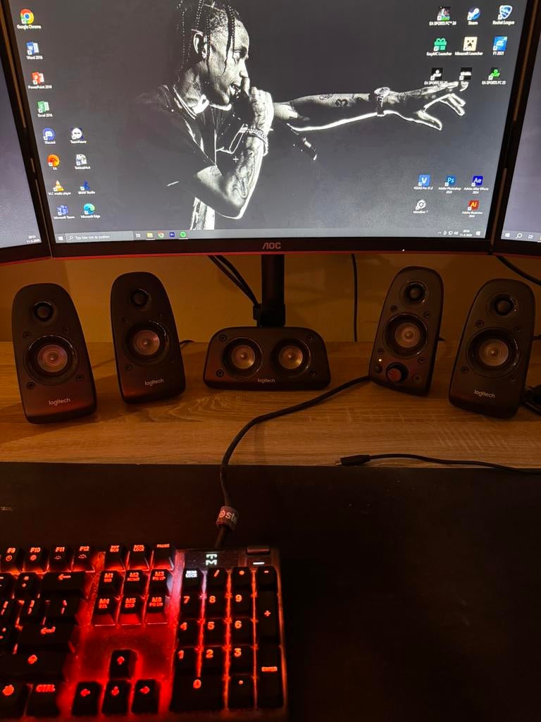 Logitech Z506 5.1 Surround Speakers, Computers en Software, Pc speakers, Ophalen, Zo goed als nieuw, Audiokanaal 5.1