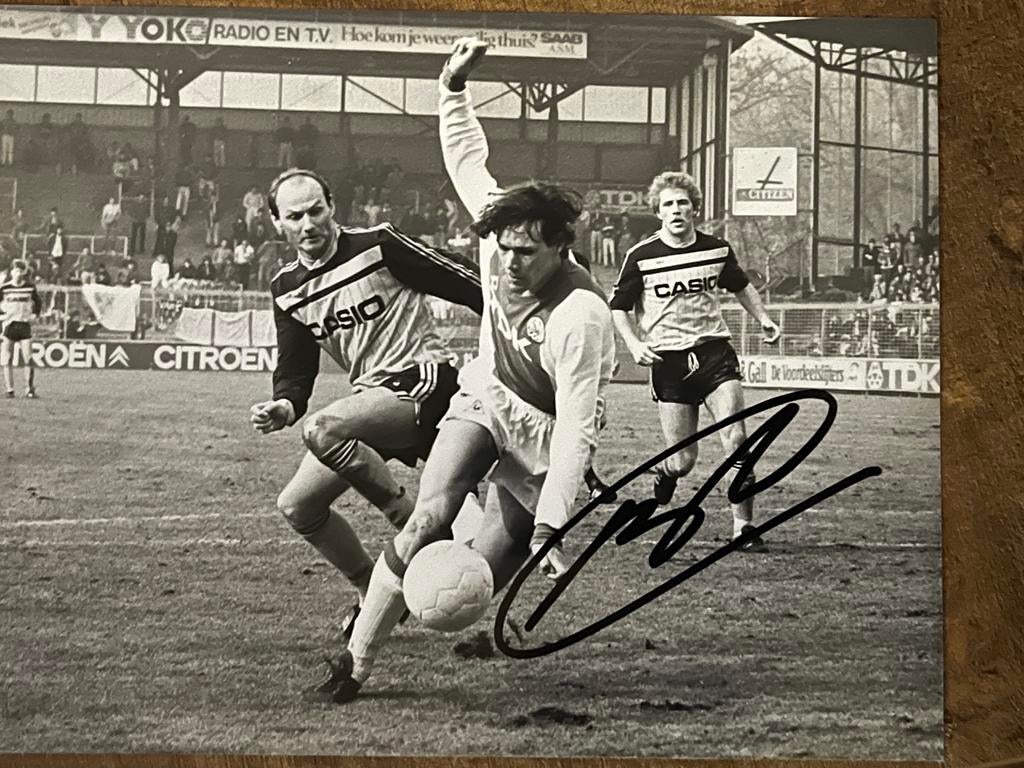 Gesigneerde Marco van Basten Ajax 21x17cm!, Verzamelen, Sportartikelen en Voetbal, Ophalen of Verzenden, Zo goed als nieuw, Ajax