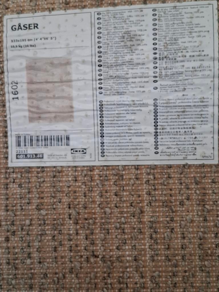 Ikea Gäser vloerkleed - taupe - 133x195cm, 100 tot 150 cm, Grijs, Ophalen of Verzenden, Zo goed als nieuw