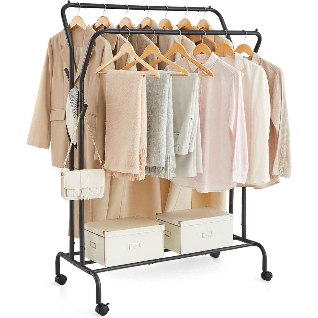 Kledingrek-2 kledingstangen-52x103x155cm, Kleding | Dames, Kledingrekken, Ophalen of Verzenden