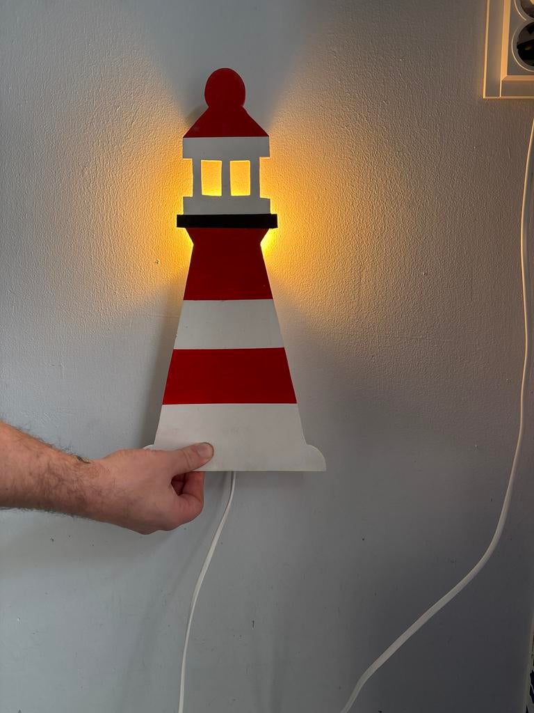 Leuke vuurtoren lamp voor kinderkamer, Ophalen, Zo goed als nieuw, Lamp