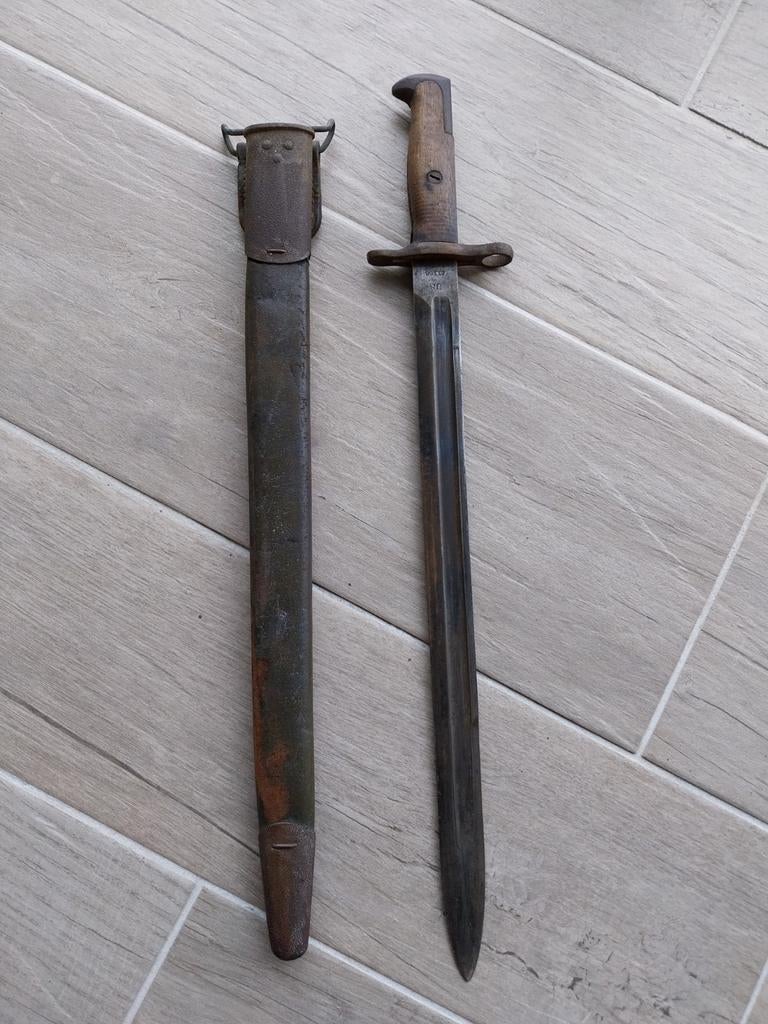 US wo1 wo2 lange bajonet SA 1906 garand etc, Verzamelen, Ophalen of Verzenden, Landmacht, Amerika, Mes of Dolk