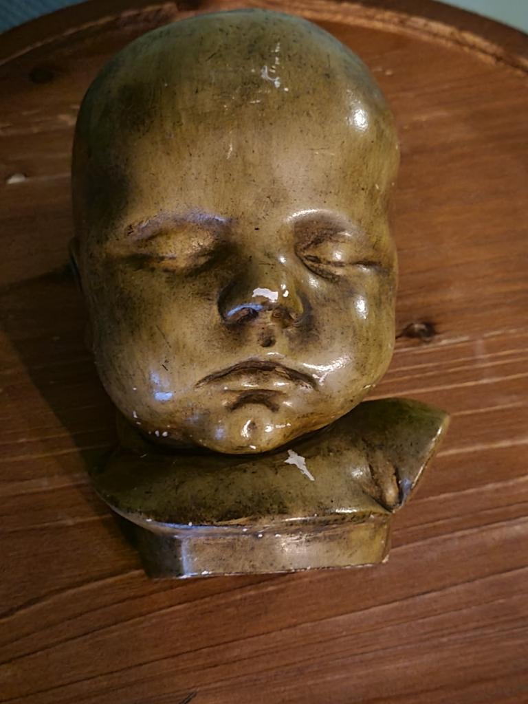 Beeld, kinderbuste, buste, babyhoofd, Ophalen of Verzenden