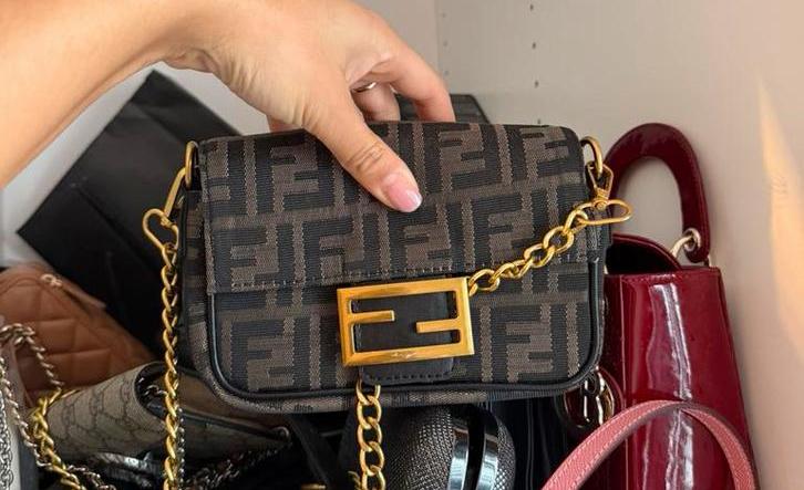 Tas fendi, Ophalen of Verzenden, Zo goed als nieuw, Zwart, 80 tot 90 cm