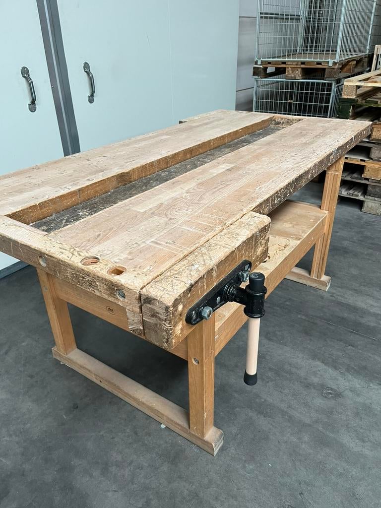 Originele De Beuk timmermans werkbank, Doe-het-zelf en Verbouw, Werkbanken, Ophalen, Gebruikt, 170 cm of meer, Bankschroef