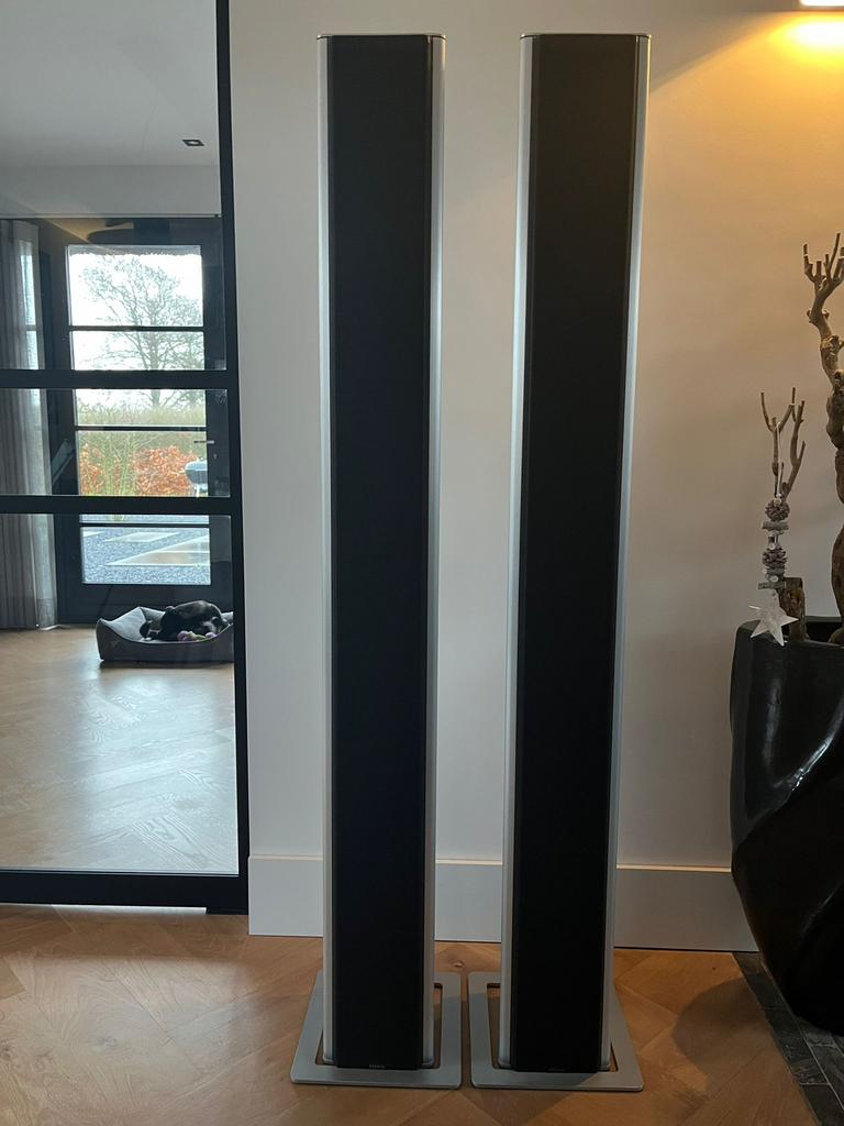 Piega spiekers TP7 en subwoofer zilver/zwart (los kan ook), Overige merken, 70 watt of meer, Ophalen of Verzenden, Zo goed als nieuw