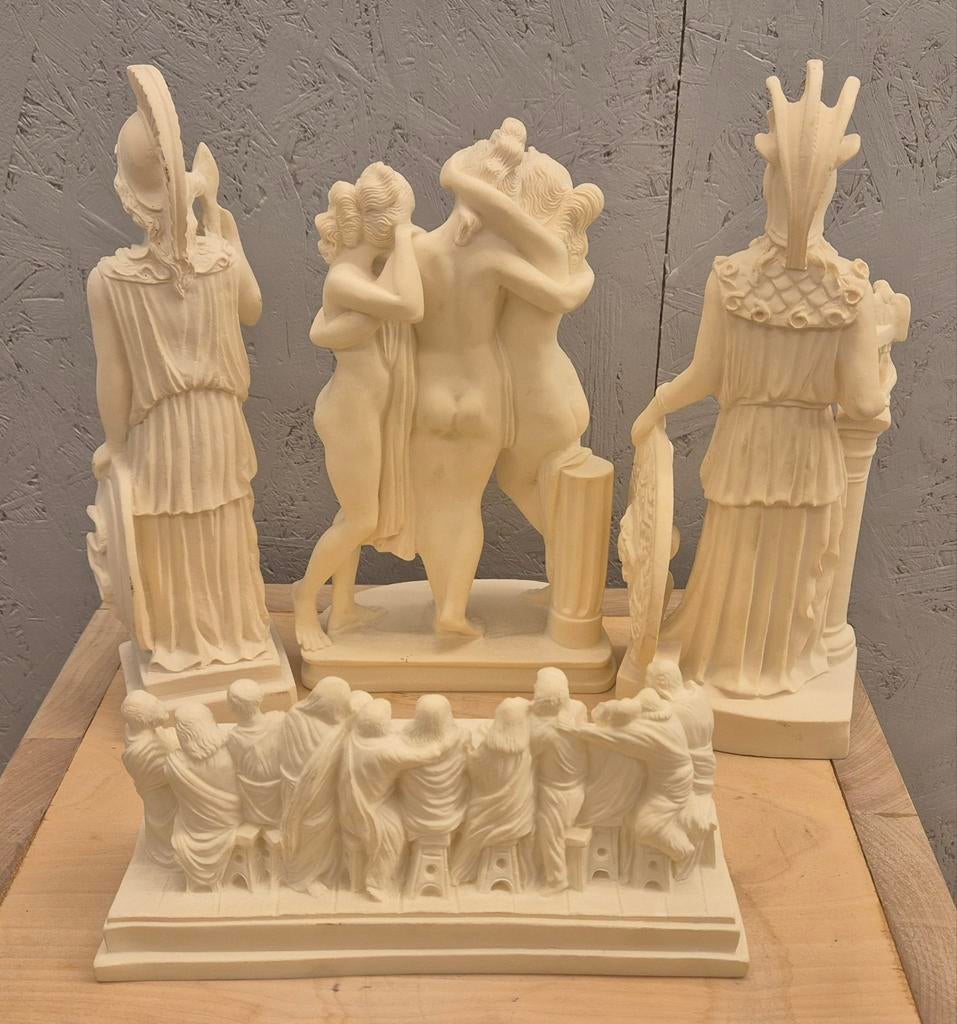 Klassieke beelden set – Athena, Gratiën & Avondmaal, Ophalen
