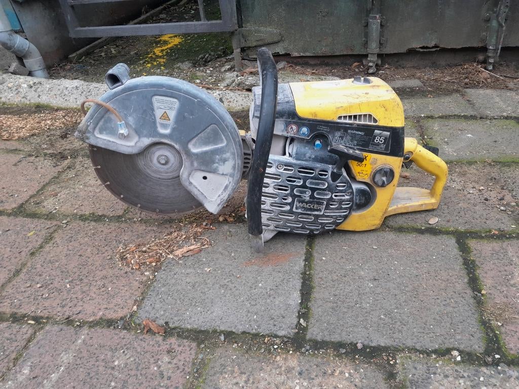 Wacker Bandenzaag - Betonzaag, Gebruikt, Cirkelzaag, 70 mm of meer, Ophalen of Verzenden