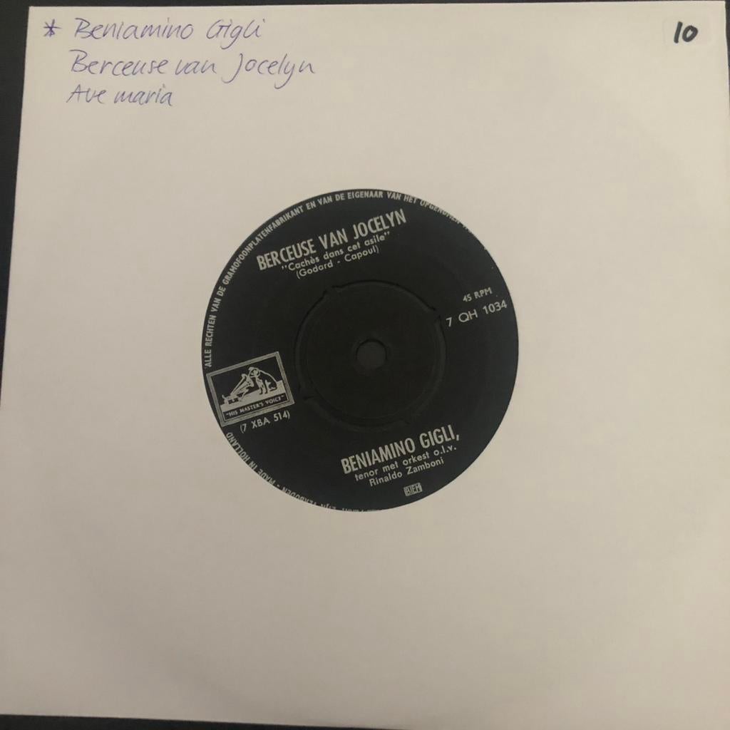 vinyl single Beniamino Gigli - Ave Maria, Ophalen of Verzenden, Zo goed als nieuw