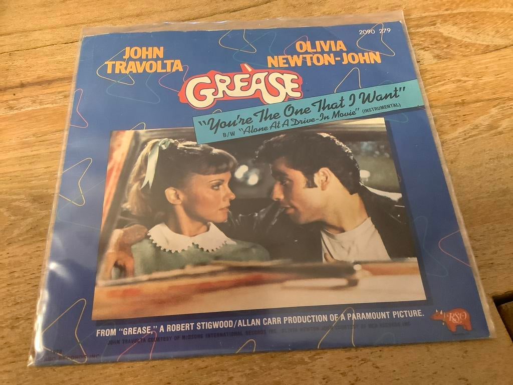 John Travolta & Olivia Newton-John - Grease, Gebruikt, Filmmuziek en Soundtracks, 7 inch, Single
