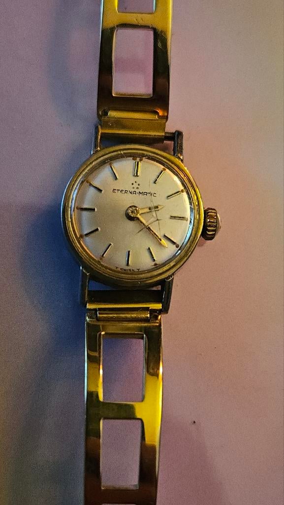 Vintage dameshorloge Secondex/Eterna-matic – 18kt, Ophalen of Verzenden